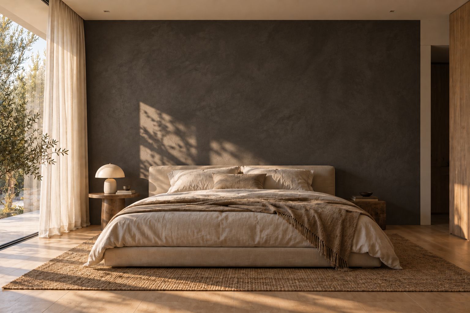 Feature wall in Charcoal plaster