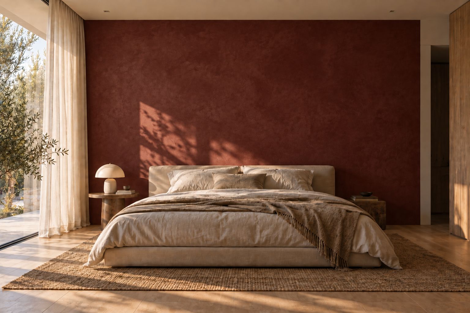 Feature wall in Oxblood lime